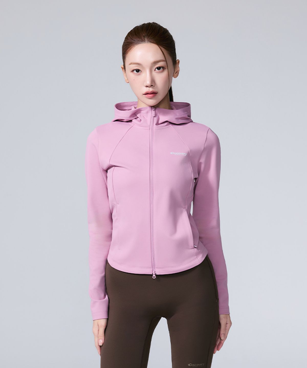 디스커버리 익스페디션(DISCOVERY EXPEDITION) 여성 파워 스트레치 후드 자켓 (DARK PINK)