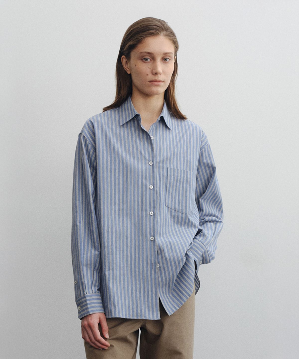 로트(LOTE) Exclusive Cotton Stripe Shirt