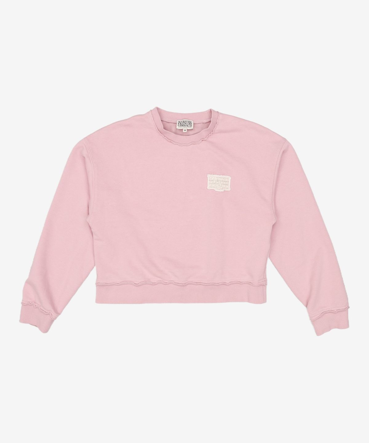 마리떼 프랑소와 저버(MARITHÉ + FRANҪOIS GIRBAUD) W CROP CLASSIC LOGO DENIM PATCH SWEATSHIRT dark pink M
