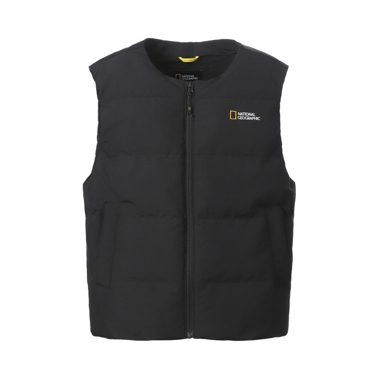 K264UDV910 헤론 라이트 구스 다운 베스트 CARBON BLACK