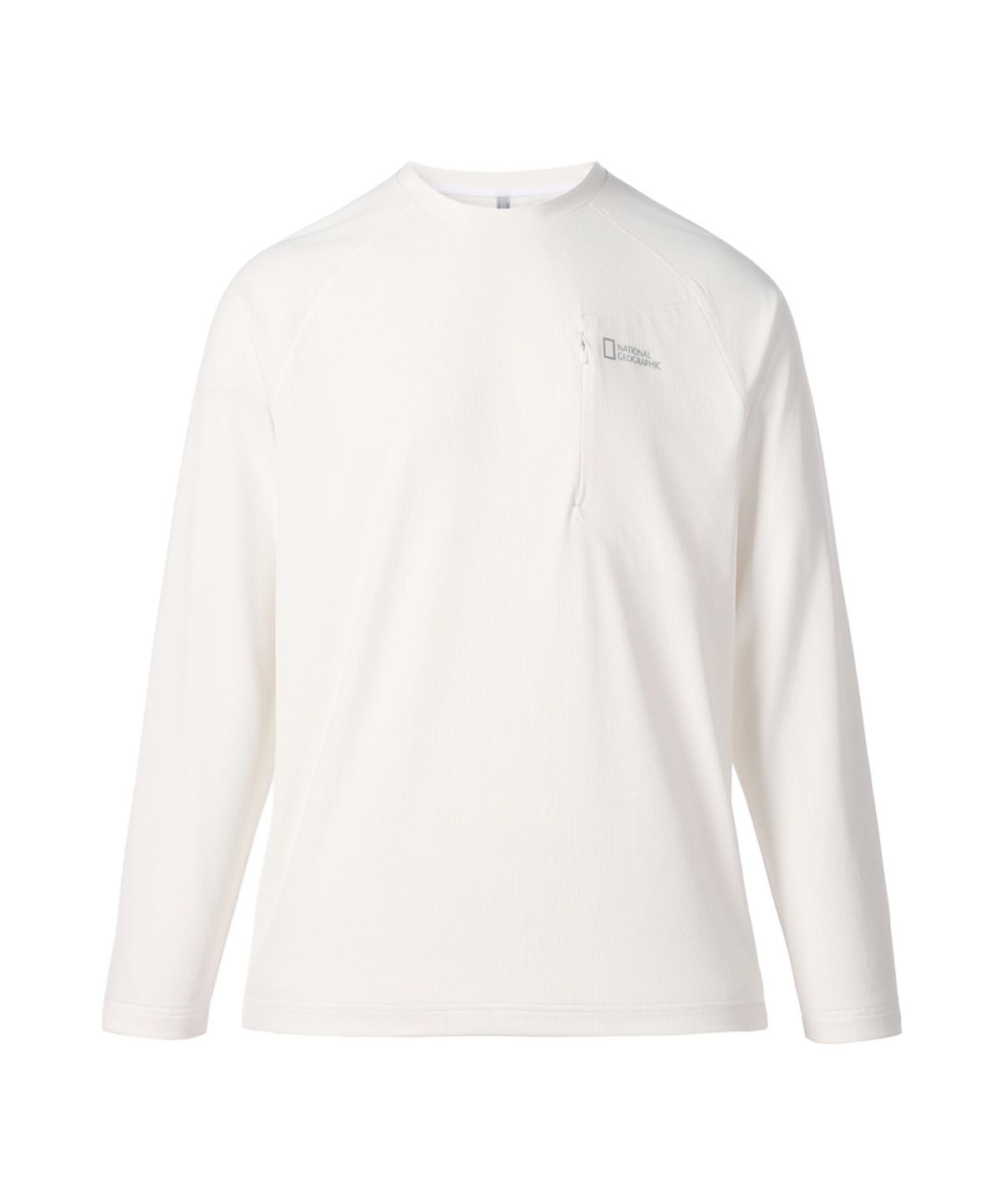 내셔널지오그래픽(NATIONALGEOGRAPHIC) 네이쳐 델타피크 세미오버핏 긴팔 티셔츠  O/WHITE N263UTS230