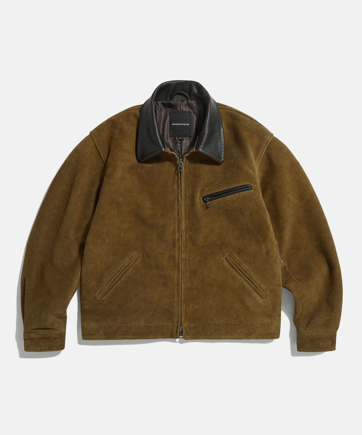에스피오나지(ESPIONAGE) Suede Leather Single Jacket Camel