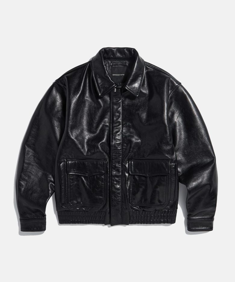 Buffalo Leather A-2 Jacket Black