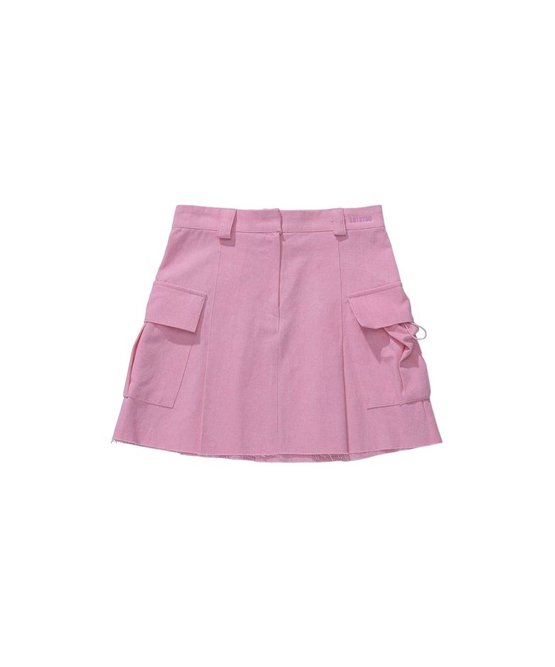Lindsay Cotton Cargo Skirt Pink