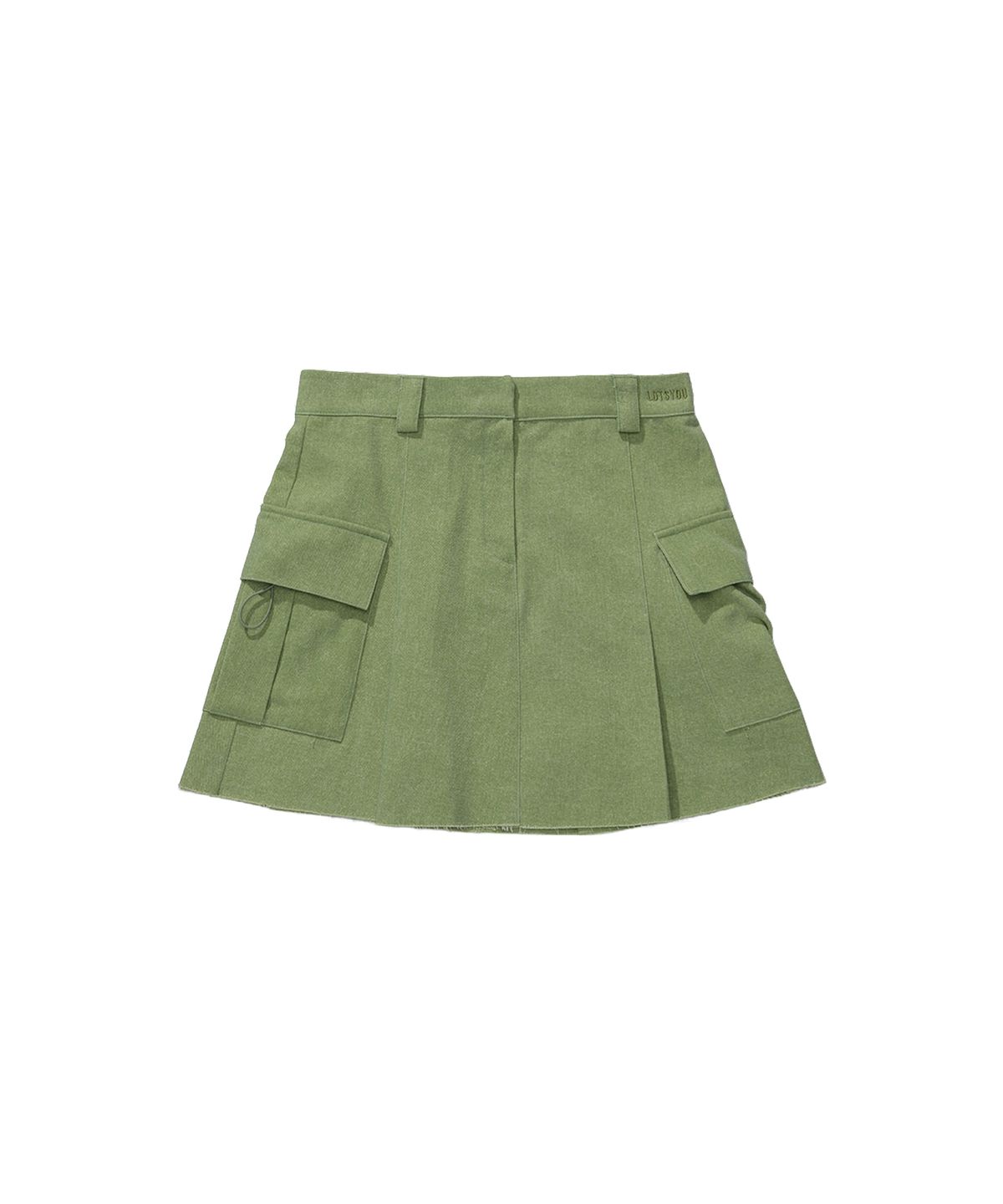 라츠유(LOTSYOU) Lindsay Cotton Cargo Skirt Khaki