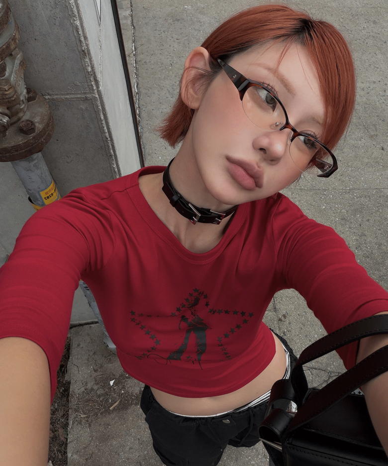 STAR ICON 3/4 SLEEVE T-SHIRT 62 (RED)