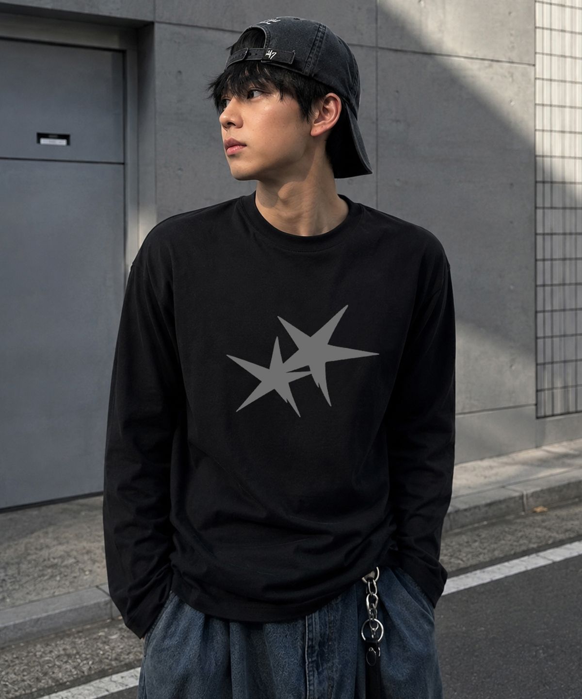 그레이버 오디너리(GRAVER ORDINARY) [ODNR UNISEX]Twins Star 롱슬리브 긴팔티셔츠_3color