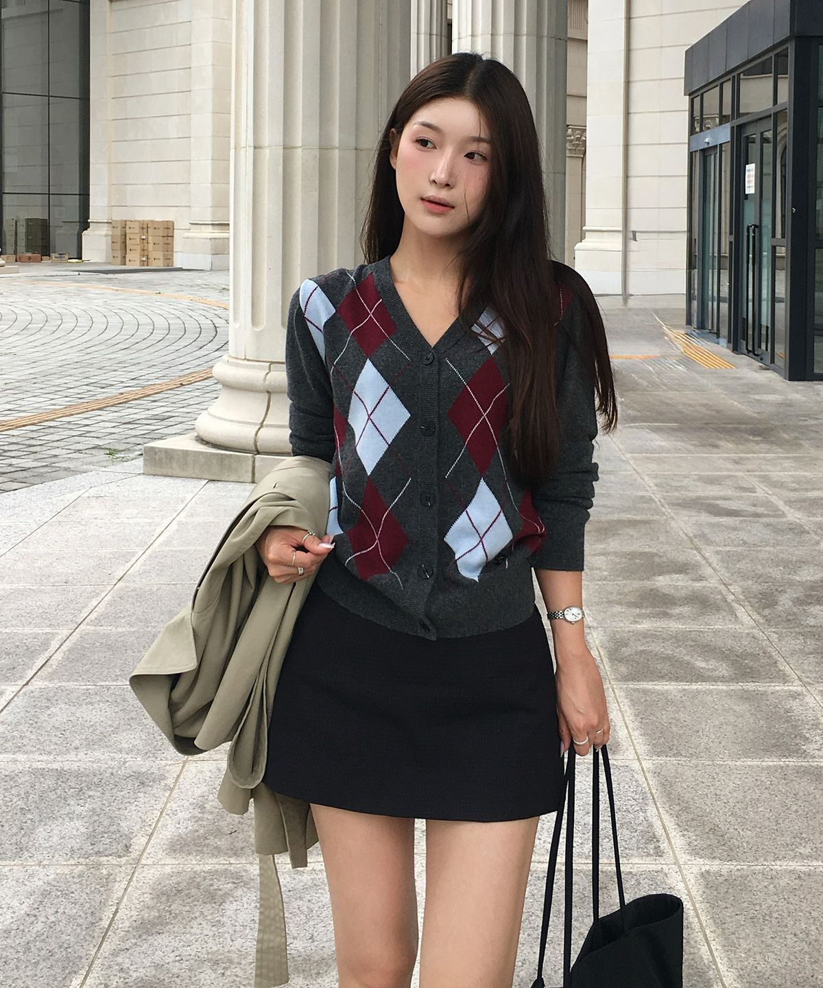 쥬시쥬디(JUCYJUDY) 울캐시아가일브이넥가디건 J1KT621E