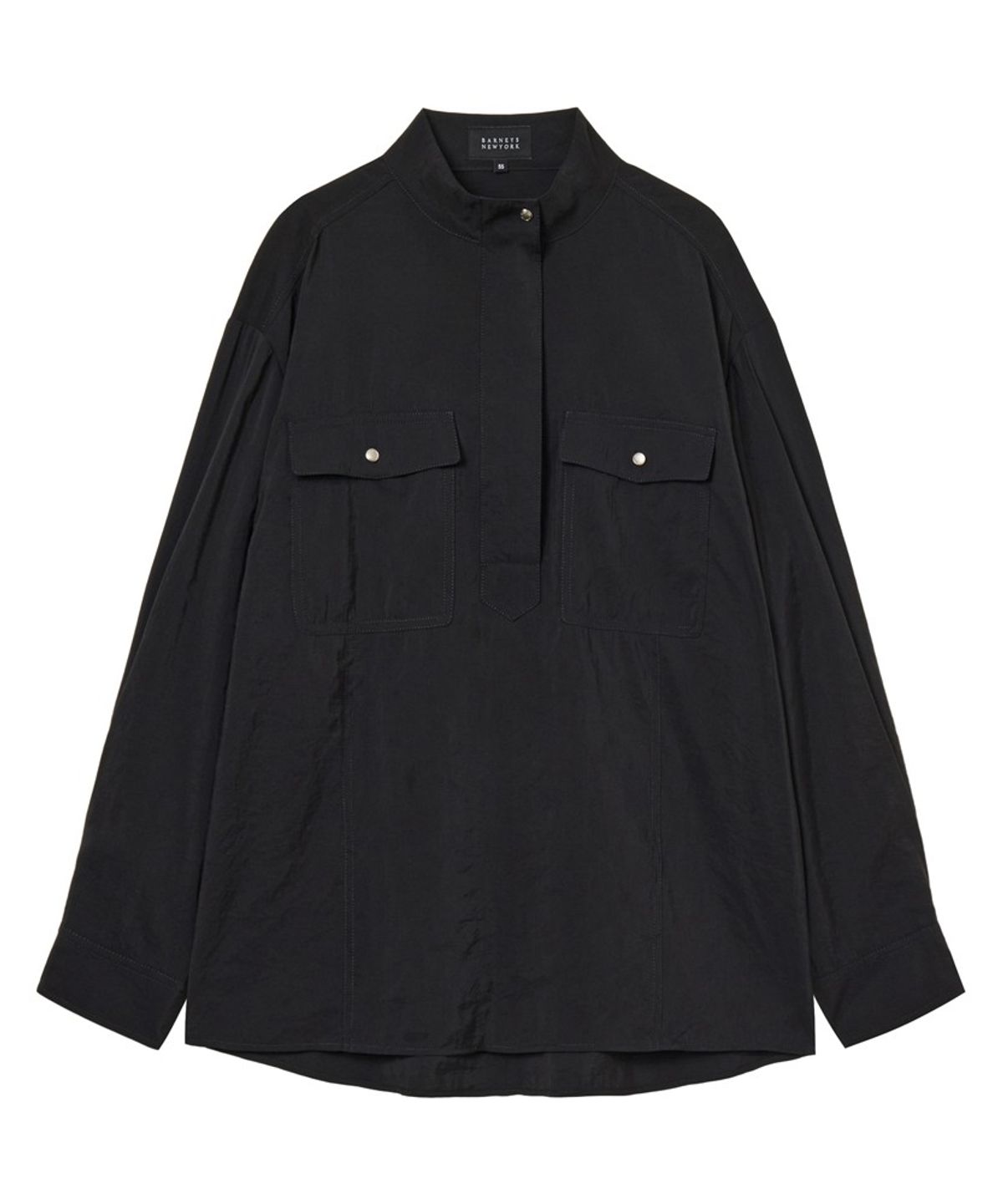 바니스뉴욕(BARNEYS NEWYORK) 26FW 이반 쿼터집업 셔츠 블라우스 블랙