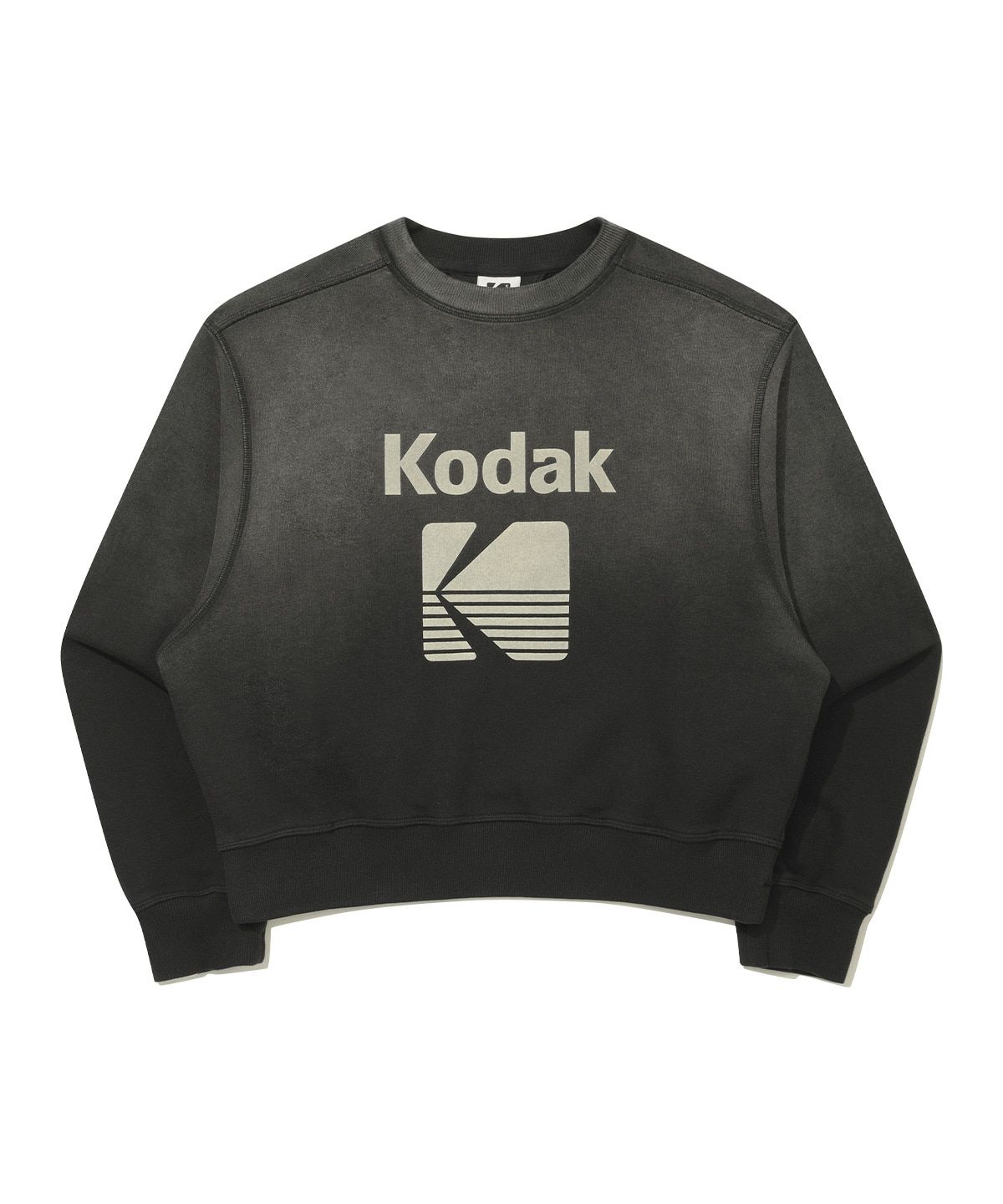 코닥(KODAK) 플래시 블러워싱 맨투맨 우먼 CHARCOAL