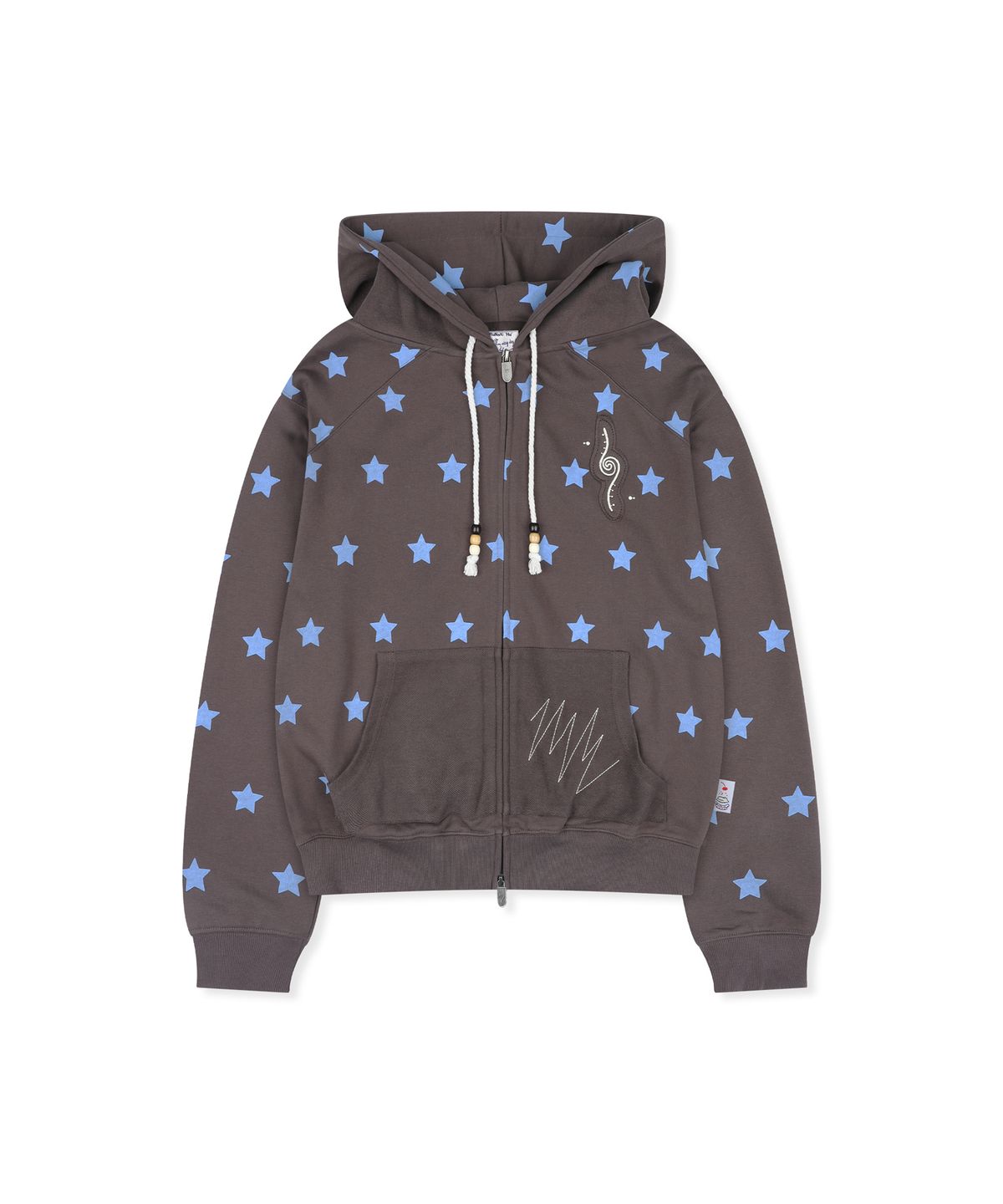 루나키후(RuNaKi'Hu') WXJ054 호시쿠즈 후드 집업 (BROWN)