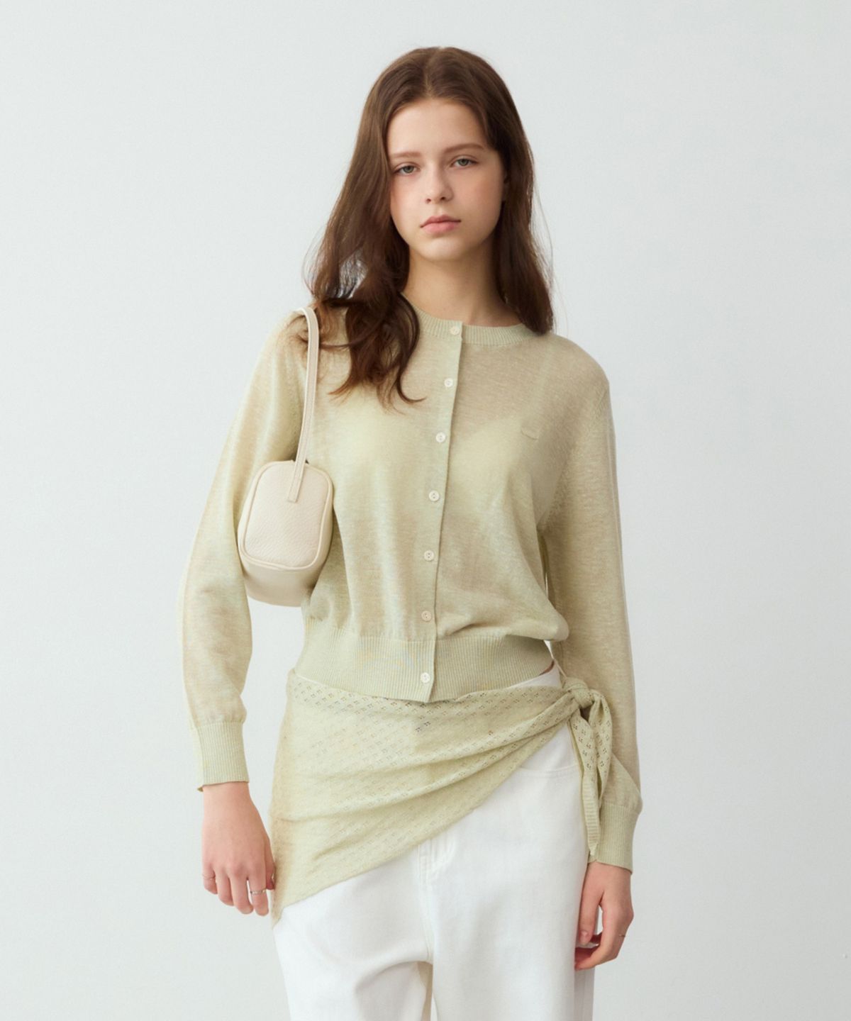 어다울(ADAUL) Layered shawl knit cardigan - 5color