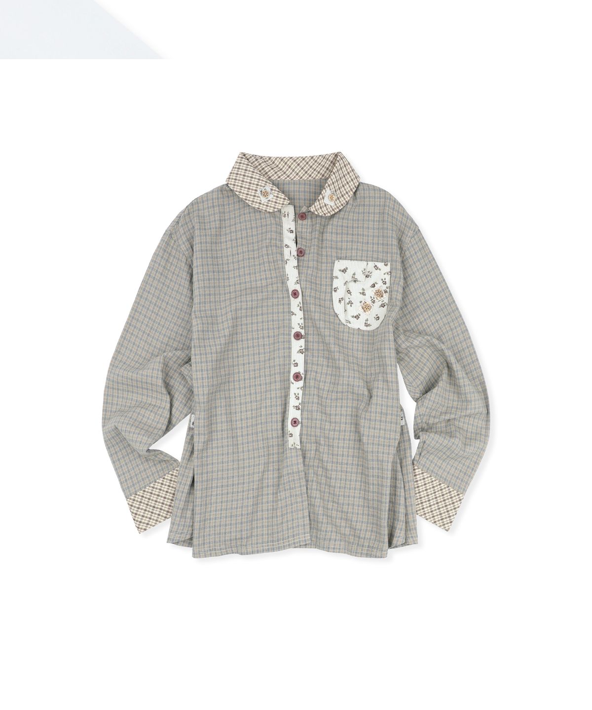 루나키후(RuNaKi'Hu') WXTS017 누이아토 체크 셔츠 (BEIGE)