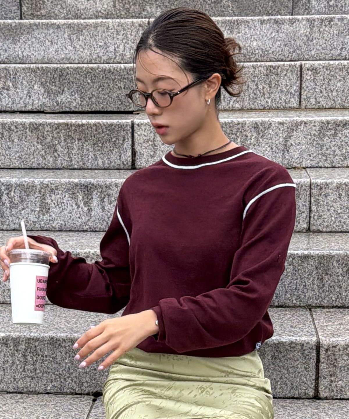 유니버스 가먼트(UNIVERSE GARMENT) 소프트 데일리 니트_BURGUNDY