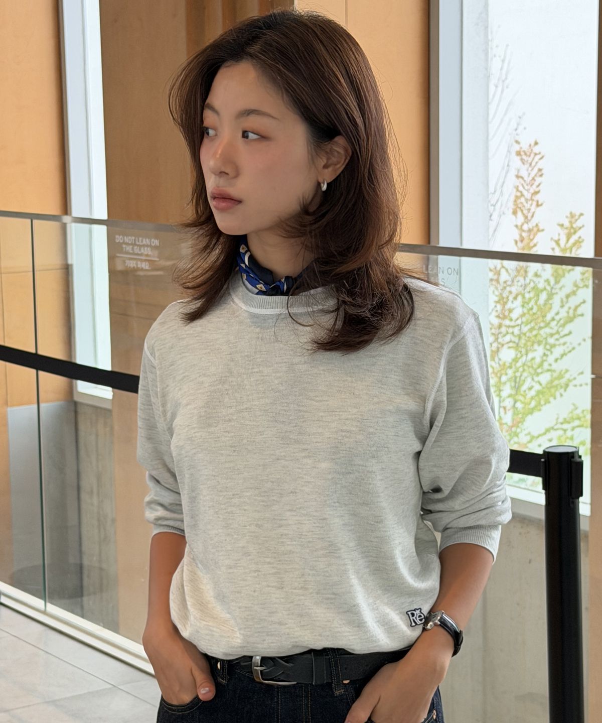 유니버스 가먼트(UNIVERSE GARMENT) 소프트 데일리 니트_MELANGE GREY