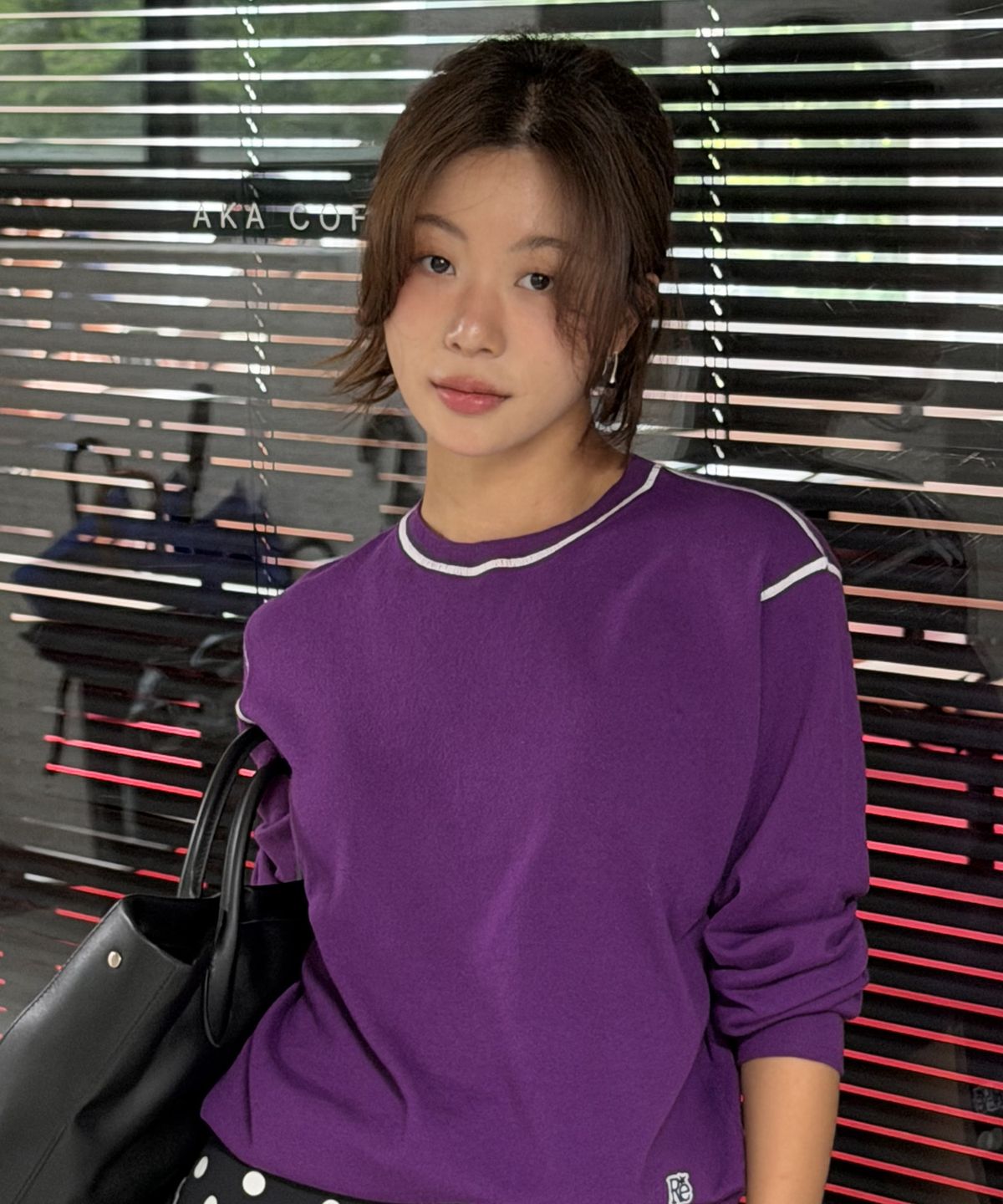 유니버스 가먼트(UNIVERSE GARMENT) 소프트 데일리 니트_PURPLE