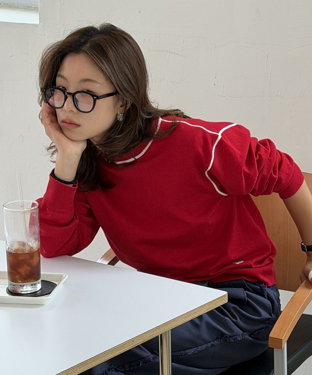 유니버스 가먼트(UNIVERSE GARMENT) 소프트 데일리 니트_RED