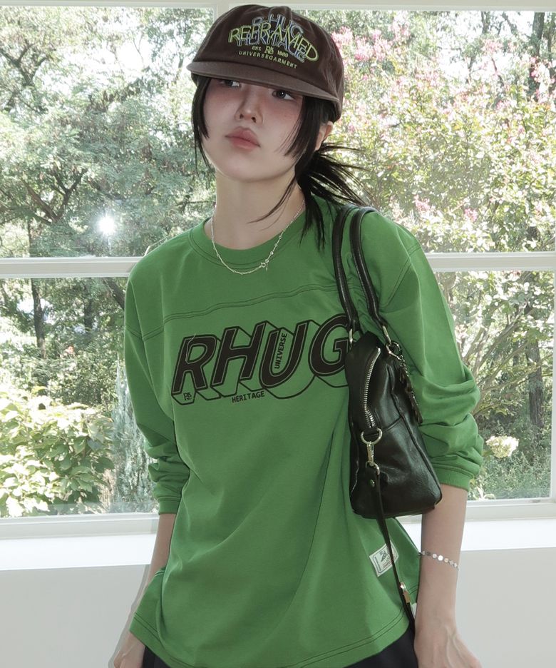 [송이송이 PICK] RHUG 그래픽 긴팔 티셔츠_GREEN