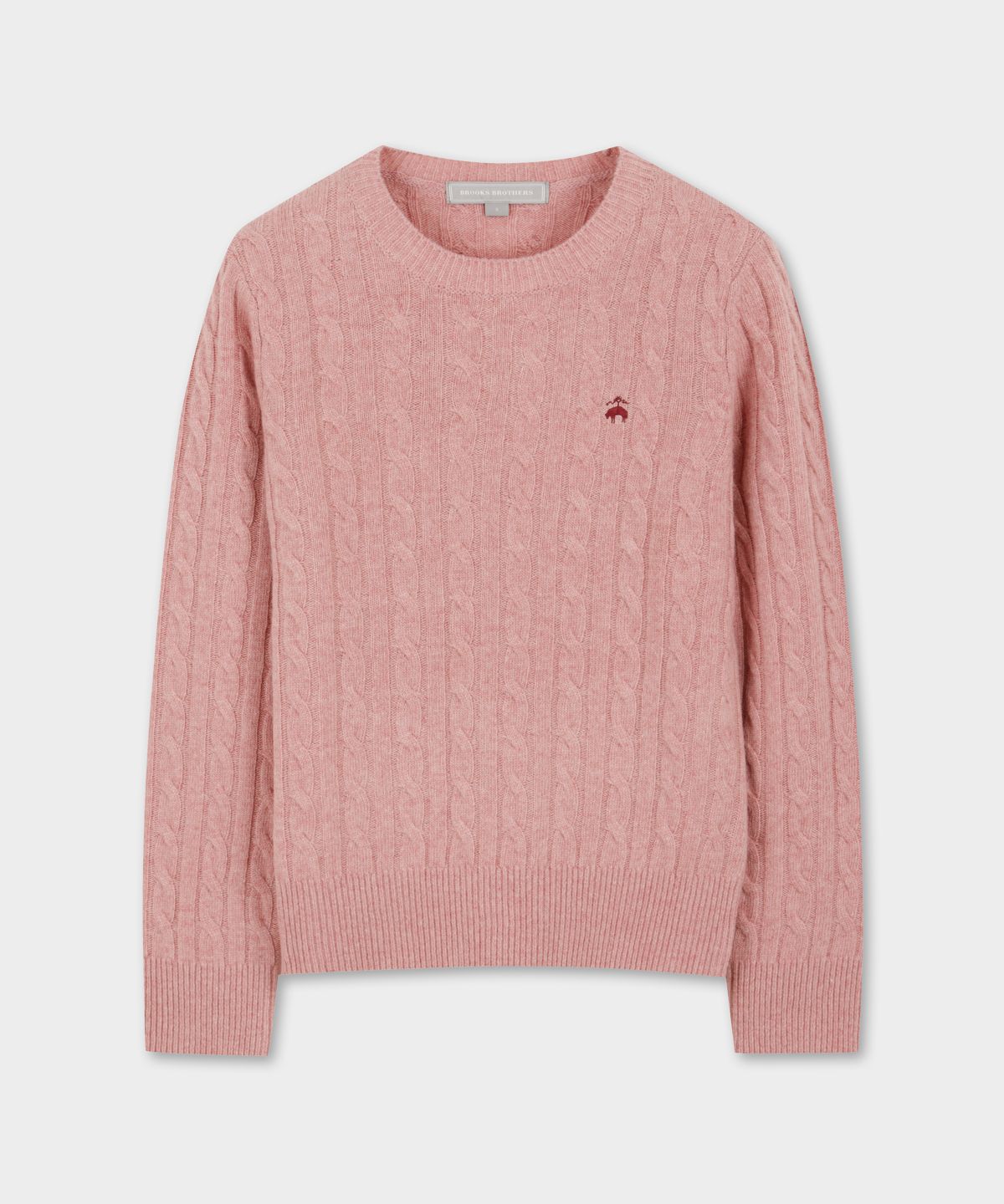브룩스 브라더스(BROOKS BROTHERS) [여성] 울 케이블 스웨터 (핑크) (BBWRWBZ401)