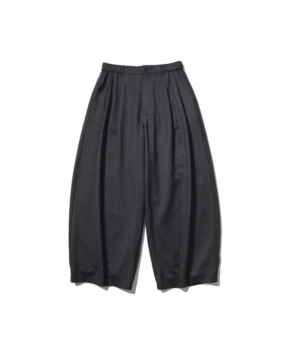 앵글런(ANGLAN) Mix Structured Trousers - Grey