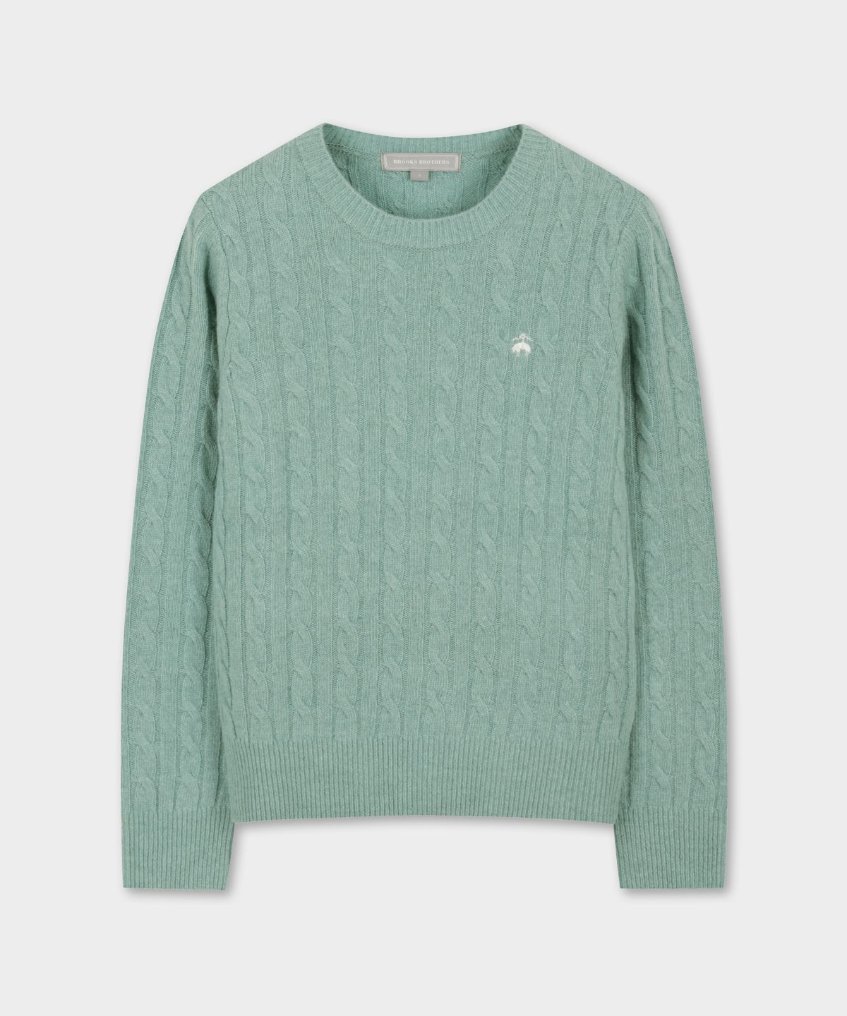 브룩스 브라더스(BROOKS BROTHERS) [여성] 울 케이블 스웨터 (민트) (BBWRWBZ401)