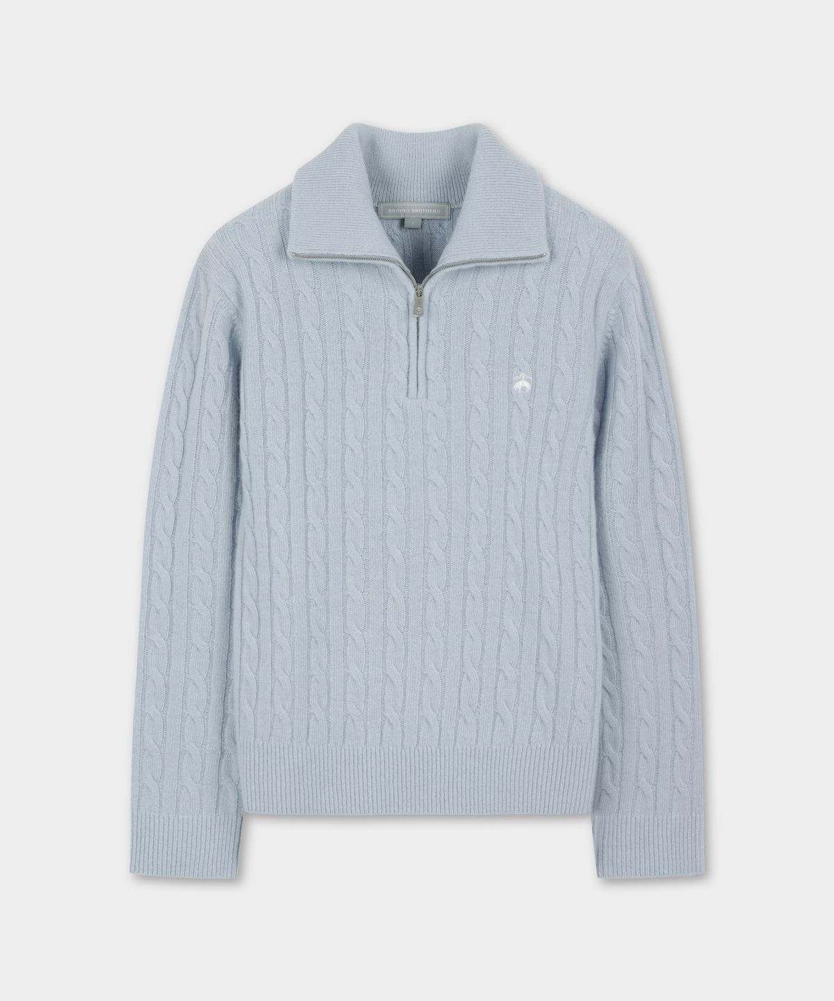 브룩스 브라더스(BROOKS BROTHERS) [여성] 울 케이블 하프집업 (라이트블루) (BBWZWBG406)