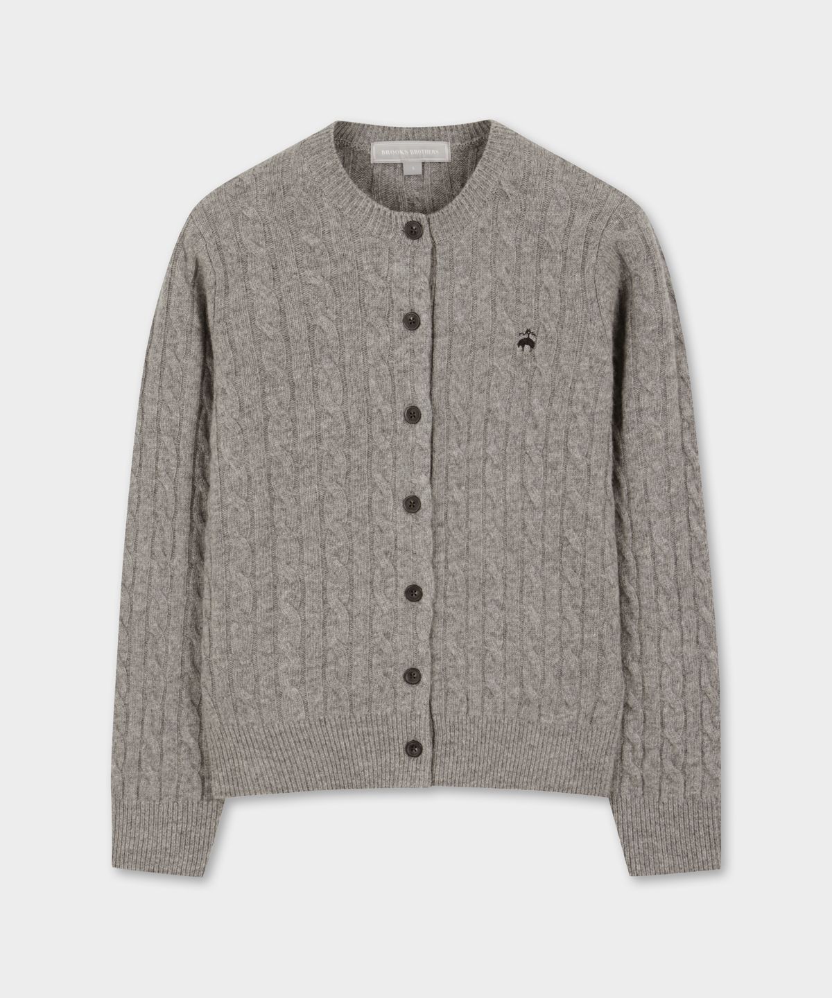 브룩스 브라더스(BROOKS BROTHERS) [여성] 울 케이블 가디건 (그레이) (BBWCWBZ402)