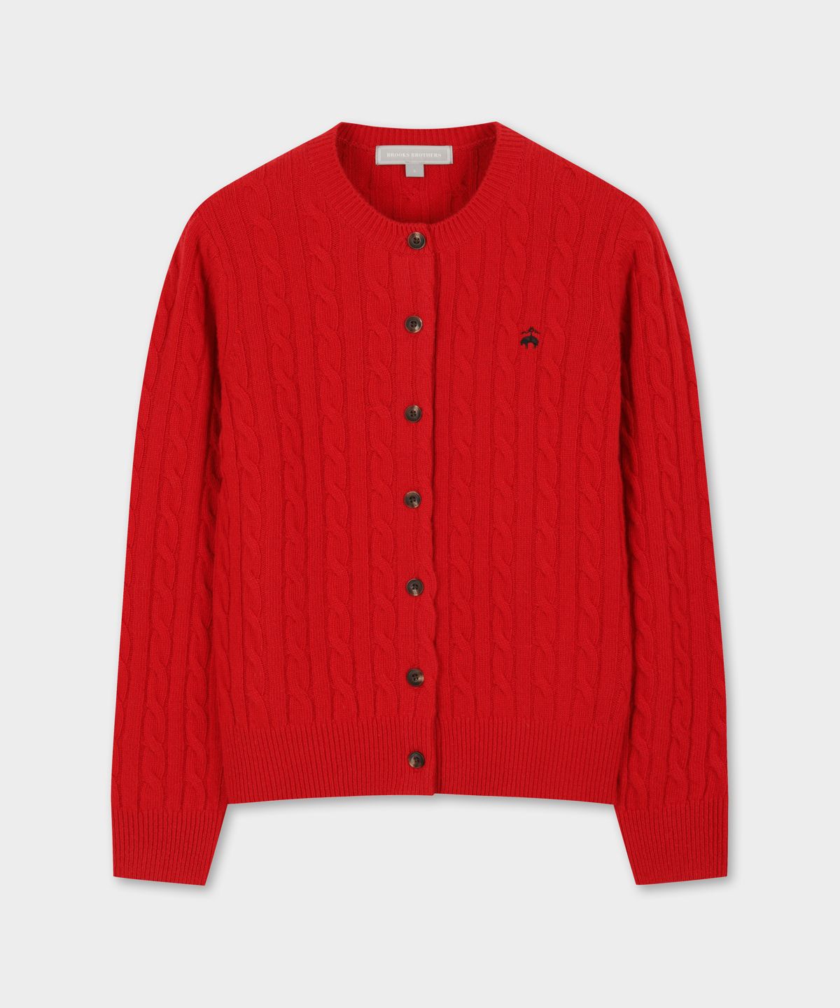 브룩스 브라더스(BROOKS BROTHERS) [여성] 울 케이블 가디건 (레드) (BBWCWBZ402)