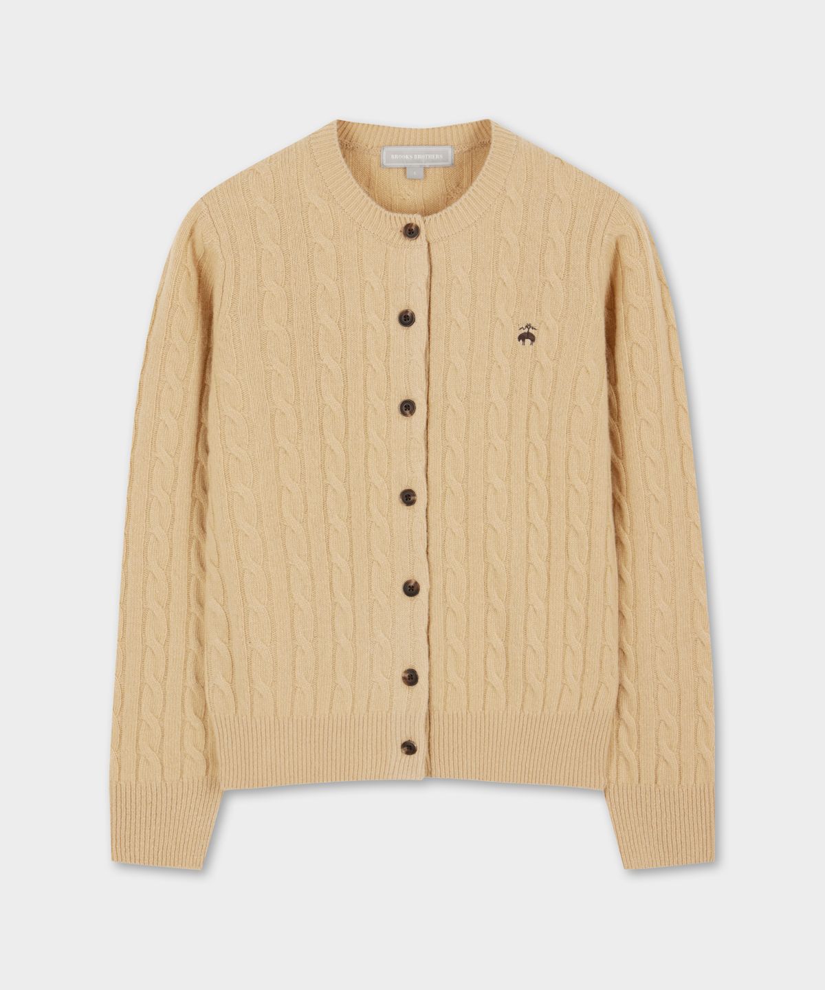 브룩스 브라더스(BROOKS BROTHERS) [여성] 울 케이블 가디건 (라이트베이지) (BBWCWBZ402)