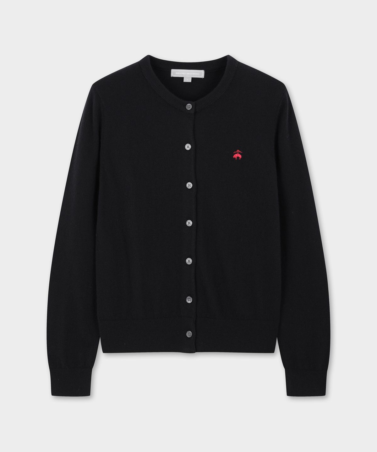 브룩스 브라더스(BROOKS BROTHERS) [여성] 울 라운드 가디건 (블랙) (BBWCWBG404)