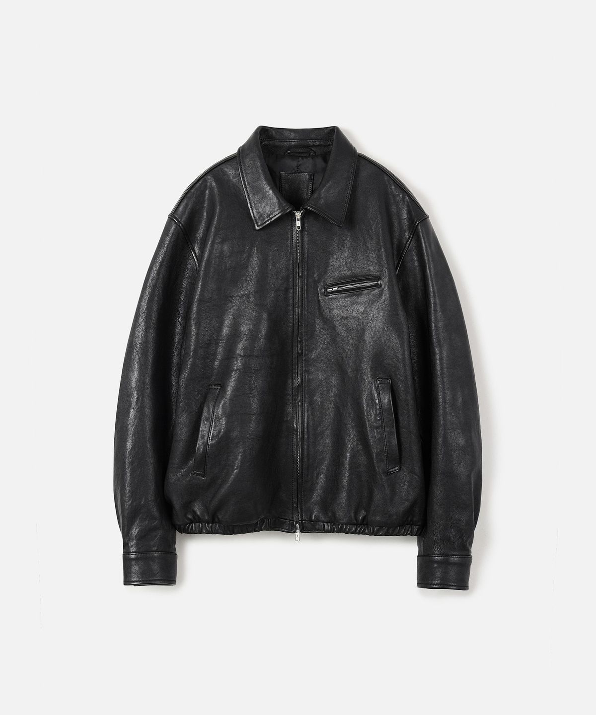 247시리즈(247SERIES) VEGETABLE LAMBSKIN 리얼 레더 자켓 BLACK