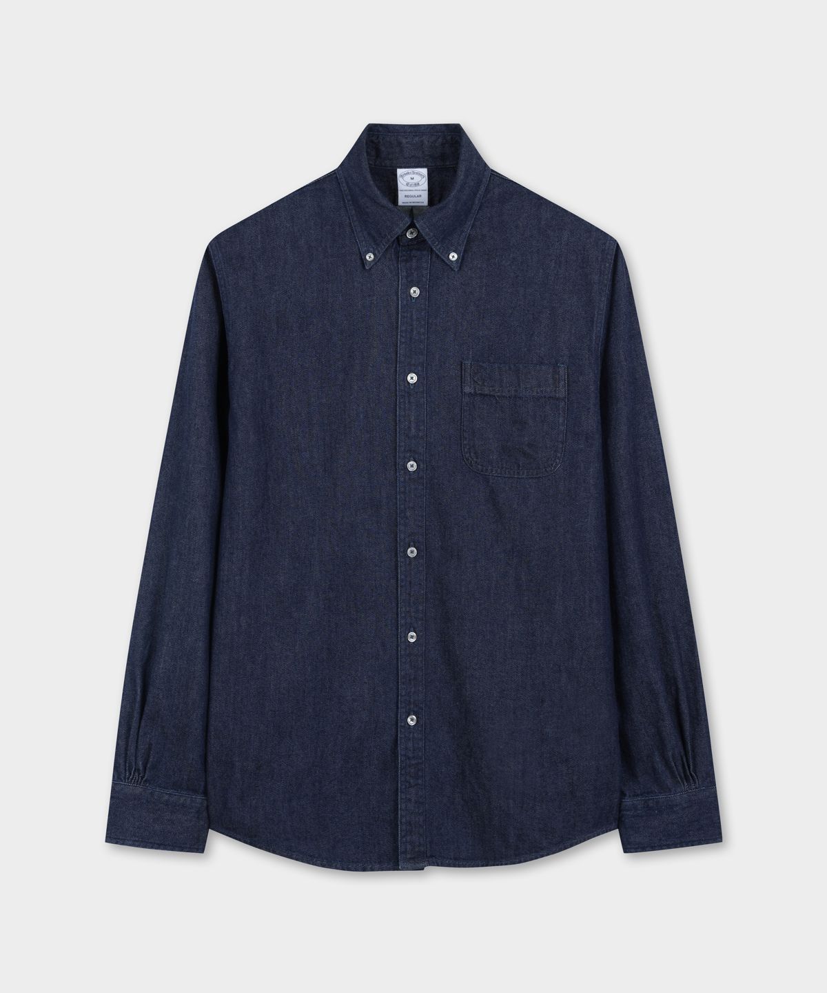 브룩스 브라더스(BROOKS BROTHERS) 아카이브 데님 로고 셔츠 (다크인디고) (BBTHMMG308)