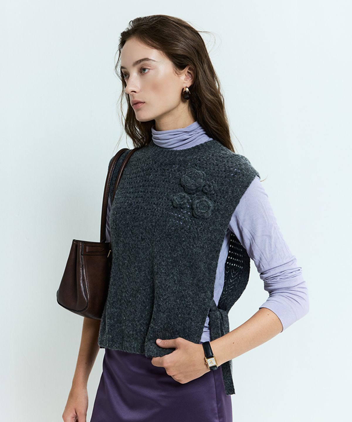 셀렙샵에디션(CELEBSHOP EDITION) 26FW 코사지 니트베스트