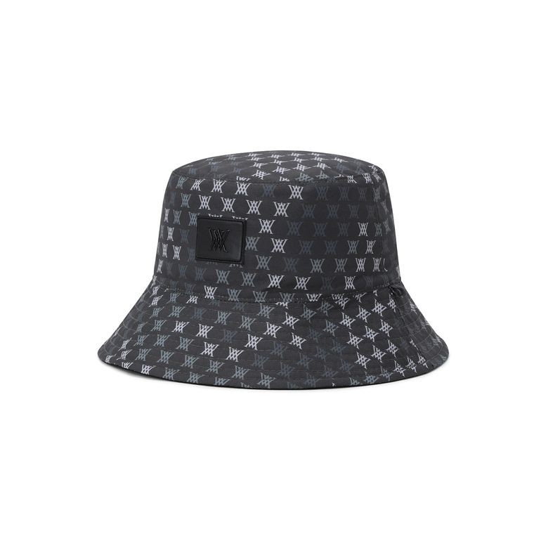 UNI LOGO MOSAIC REVERSIBLE BUCKET HAT_BK