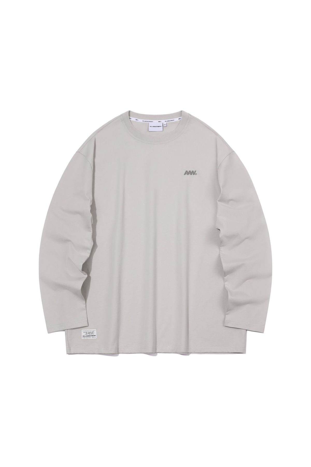 올어바웃뉴(ALL ABOUT NEW) 콜라주 롱슬리브 티셔츠 L그레이 ANA3TR03ALG