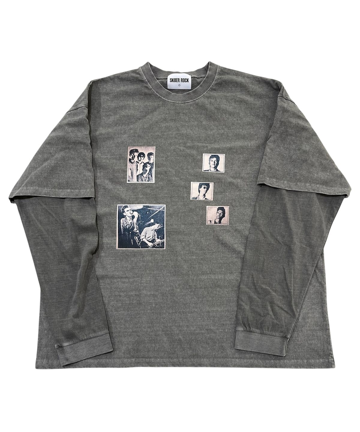 스케이터락(SK8ER ROCK) Lost Youth Pigment Layered T-Shirt (Gray)