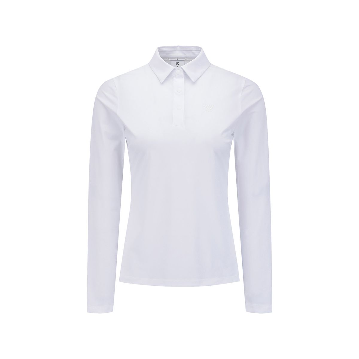 어뉴골프(ANEW GOLF) WOMEN SOLID LONG SLEEVE COLLAR T-SHIRT_WH