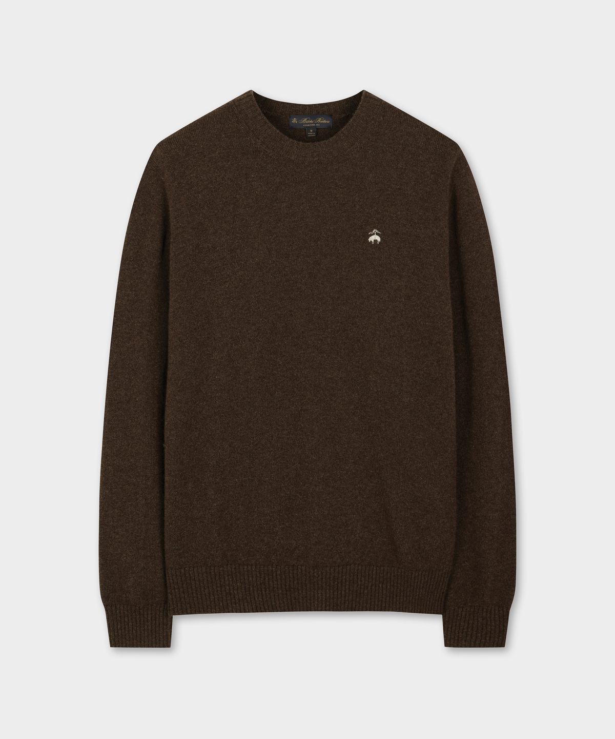 브룩스 브라더스(BROOKS BROTHERS) [Heritage] 울 캐시미어 솔리드 스웨터 (브라운) (BBWRMHG412)
