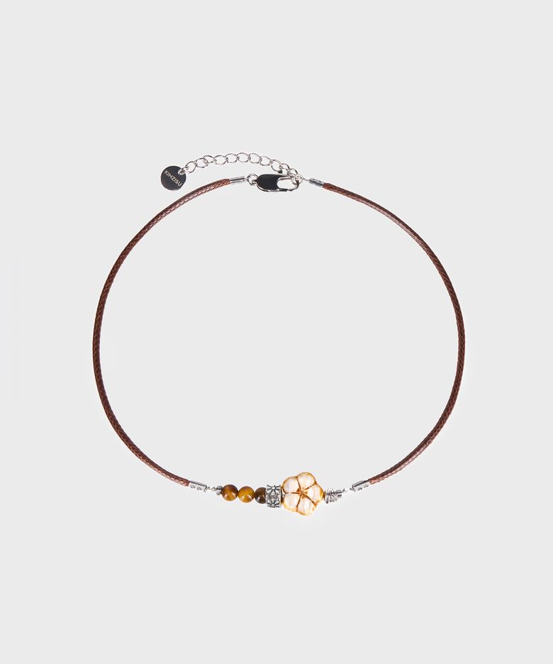Stone Combi Necklace - Amber_BROWN