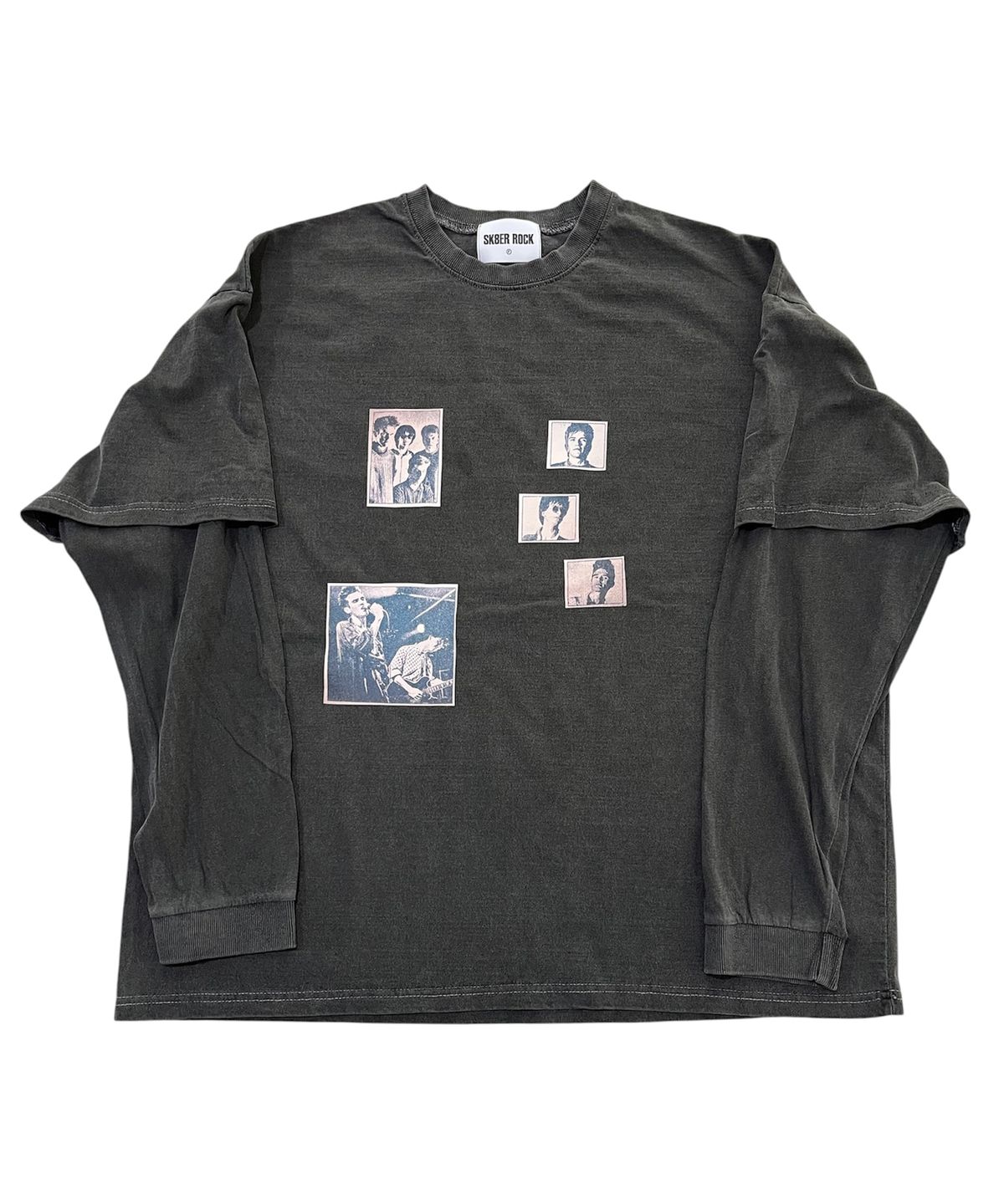 스케이터락(SK8ER ROCK) Lost Youth Pigment Layered T-Shirt (Charcoal)
