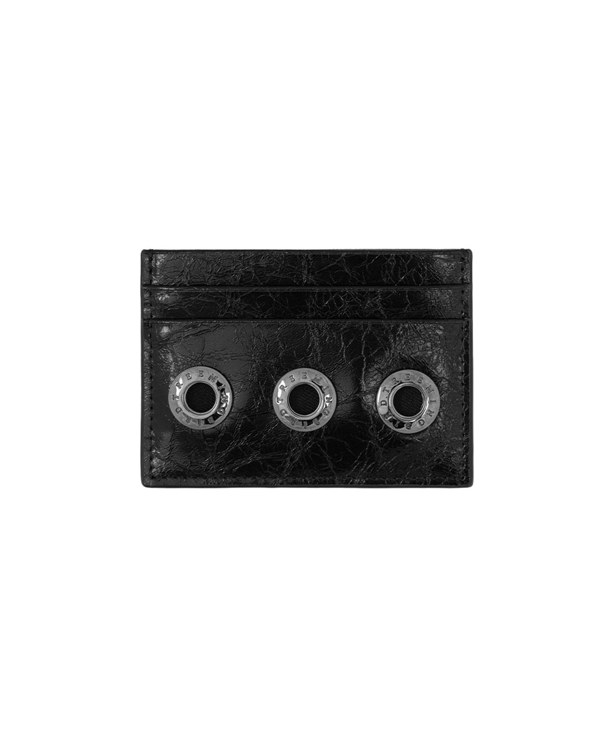 트리밍버드(TREEMINGBIRD) 3-Eyelet Card Wallet [ Black ]
