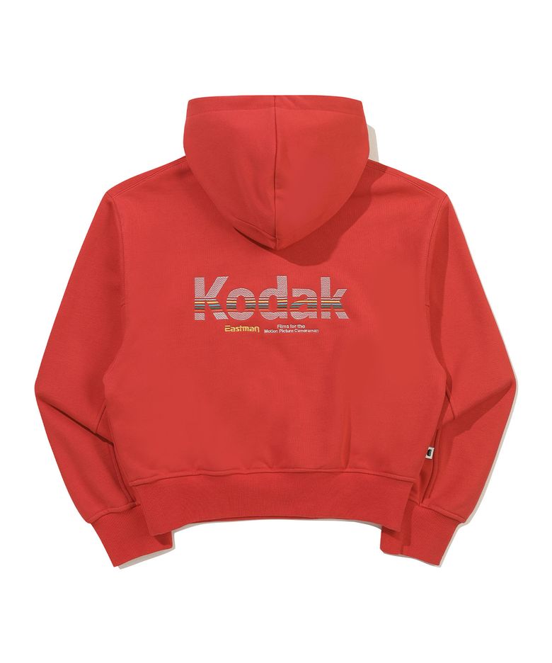 레인보우 후드 티셔츠 우먼 RED