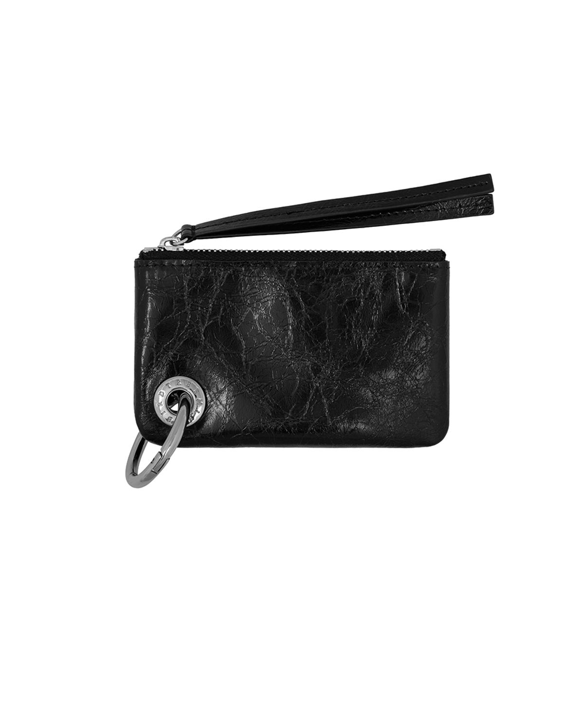 트리밍버드(TREEMINGBIRD) Eyelet O-Ring Mini Wallet [ Black ]