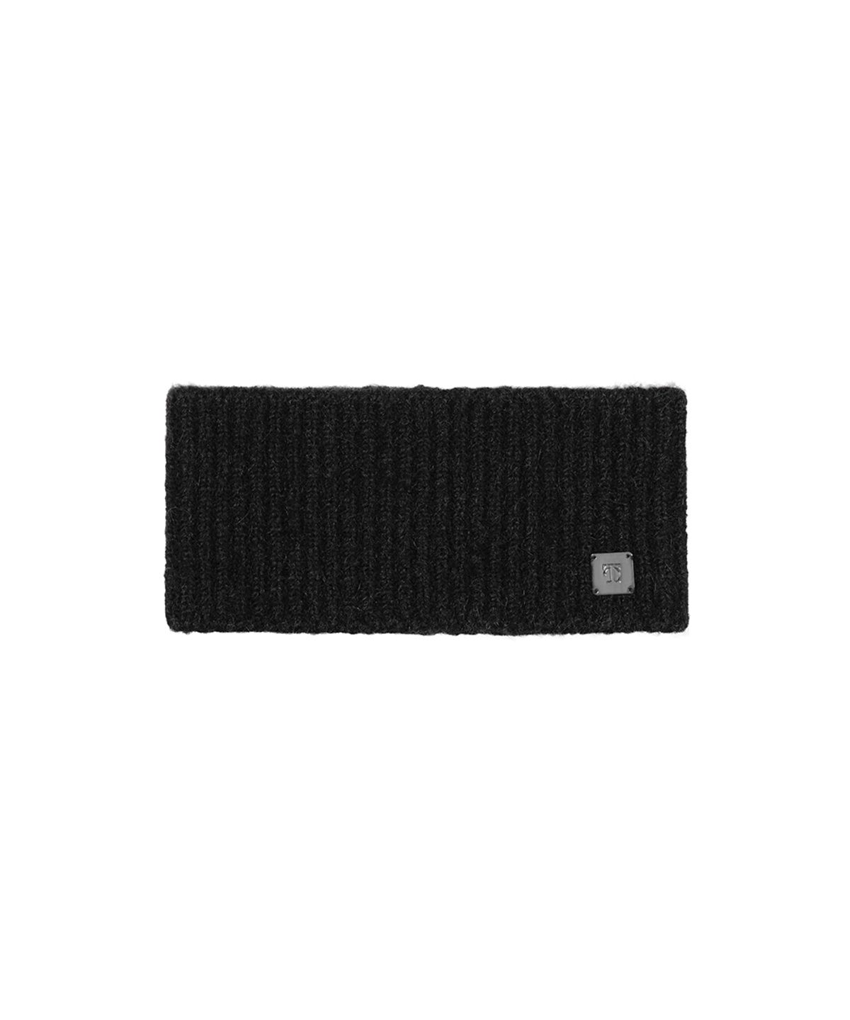 트리밍버드(TREEMINGBIRD) Fluffy Mixed Knit Hairband [ Black ]