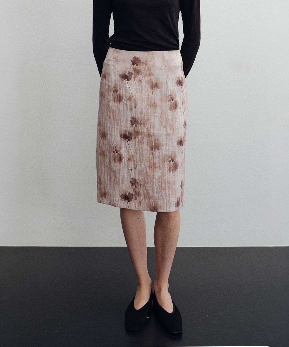 로트(LOTE) Exclusive Printed Midi Skirt_2 Color