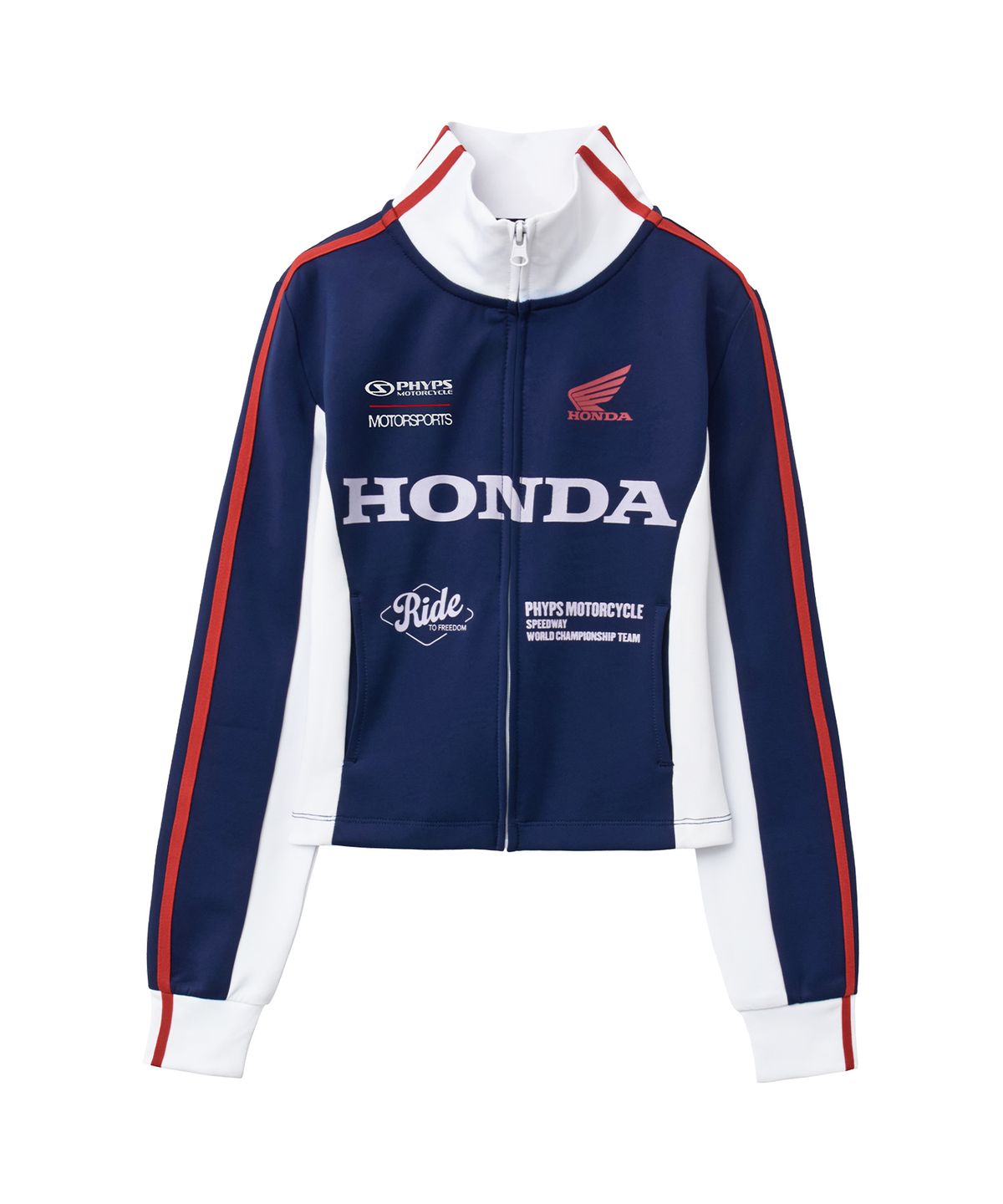 핍스 모터사이클(PHYPS MOTORCYCLE) Women Track Zip up Navy