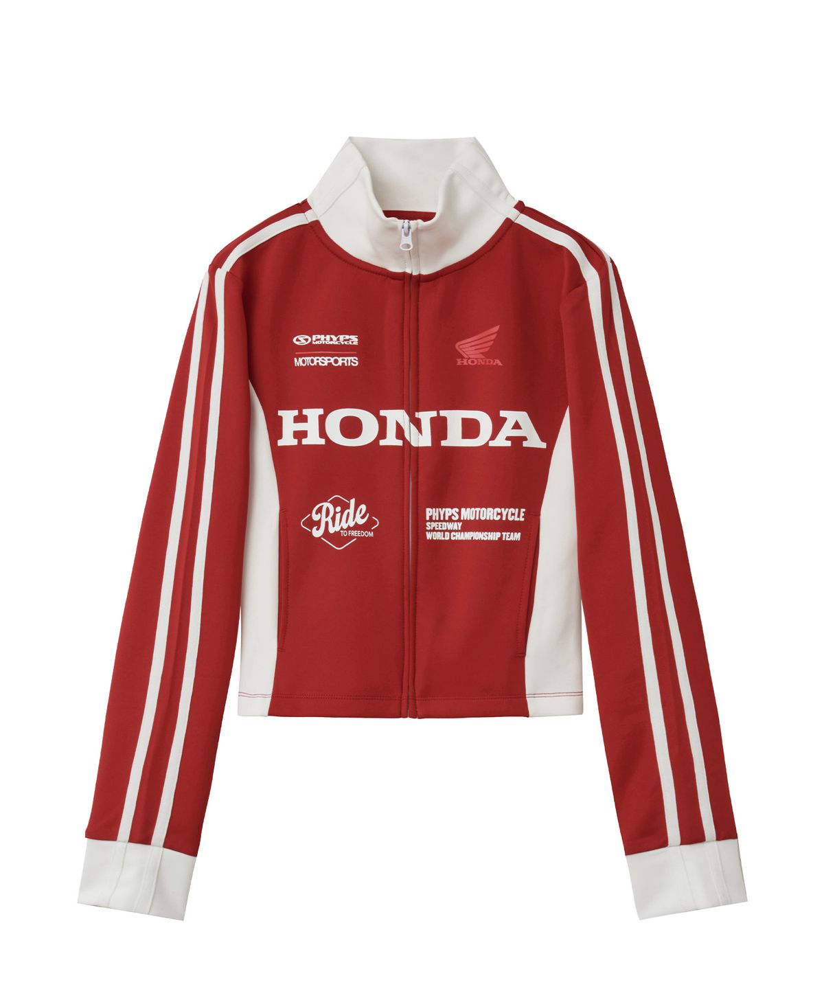 핍스 모터사이클(PHYPS MOTORCYCLE) Women Track Zip up Red