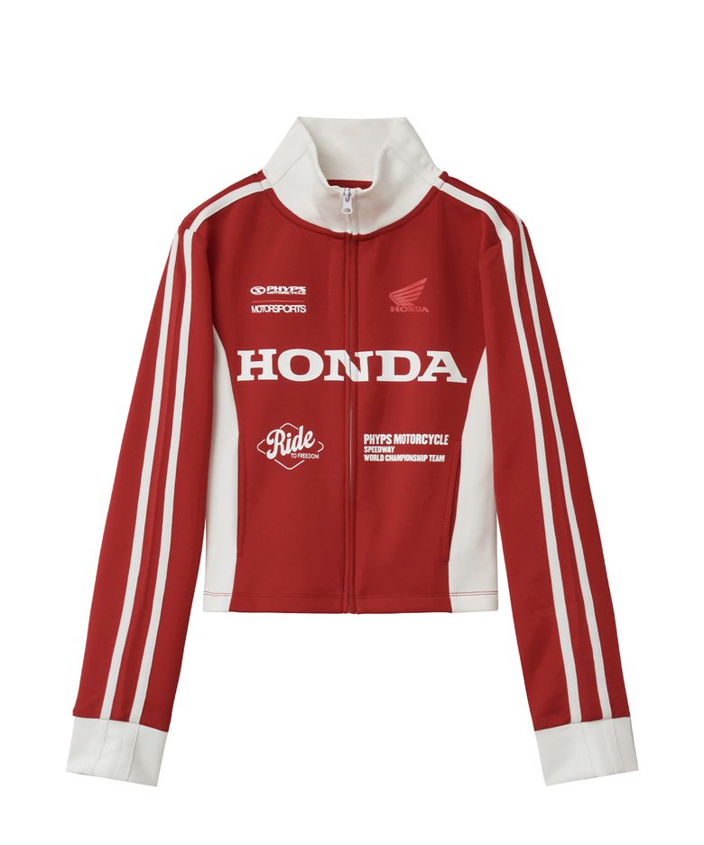 Women Track Zip up Red