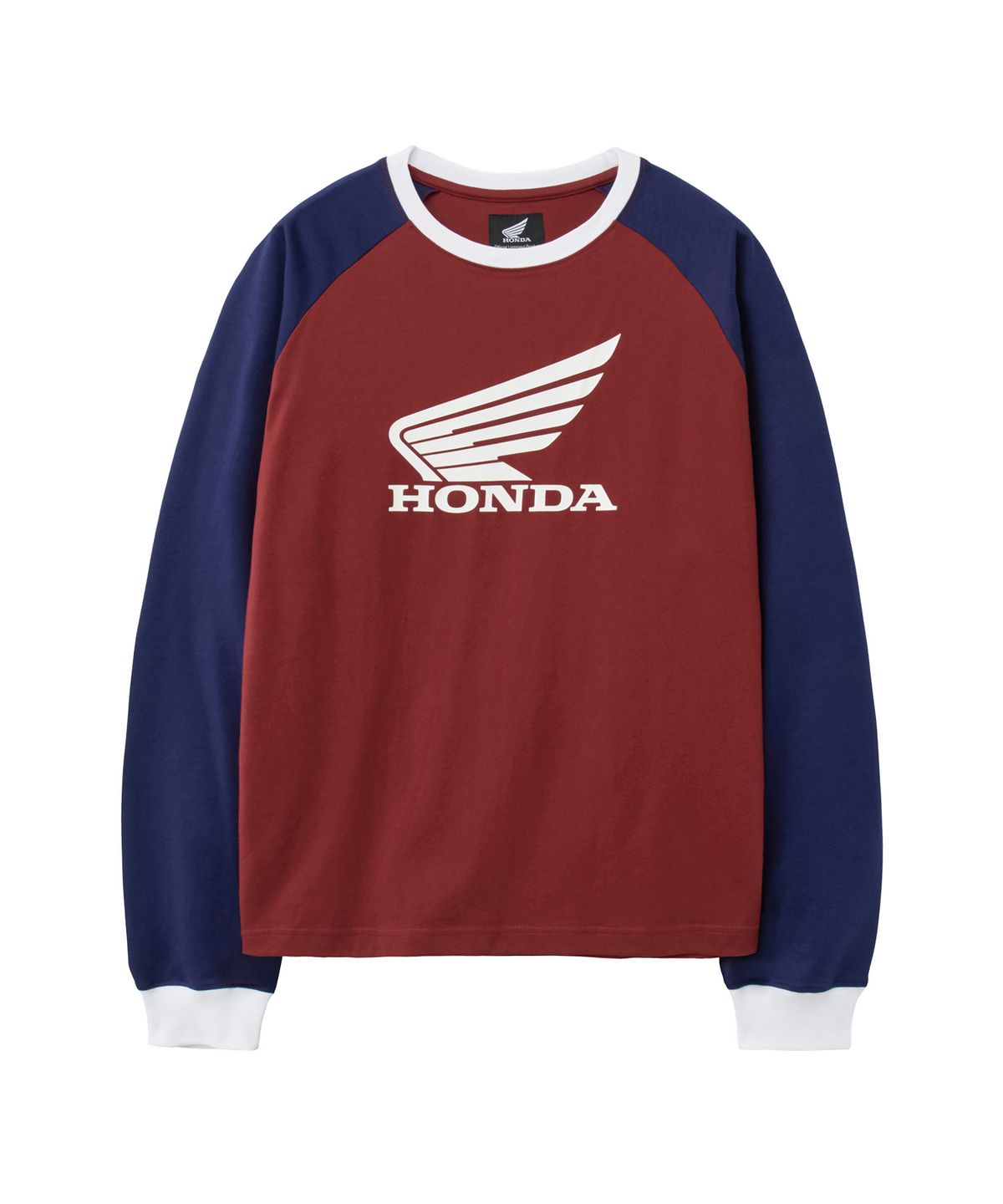 핍스 모터사이클(PHYPS MOTORCYCLE) Tri Color Raglan Long Sleeve Red