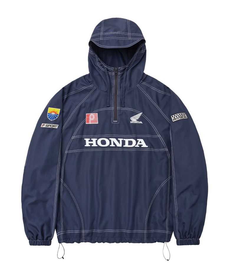 Ripstop Hooded Soccer Anorak Navy